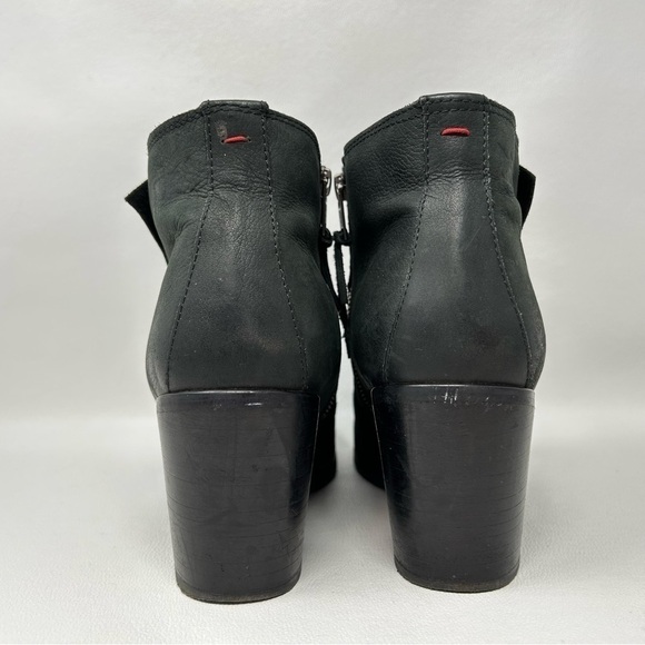 Levi's Black Leather Ankle Zip Up Block Heeled Boho Boots, Women’s Size 10. - Picture 8 of 12